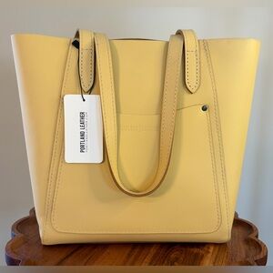Portland Leather Large Juliette Tote Vanilla NWT